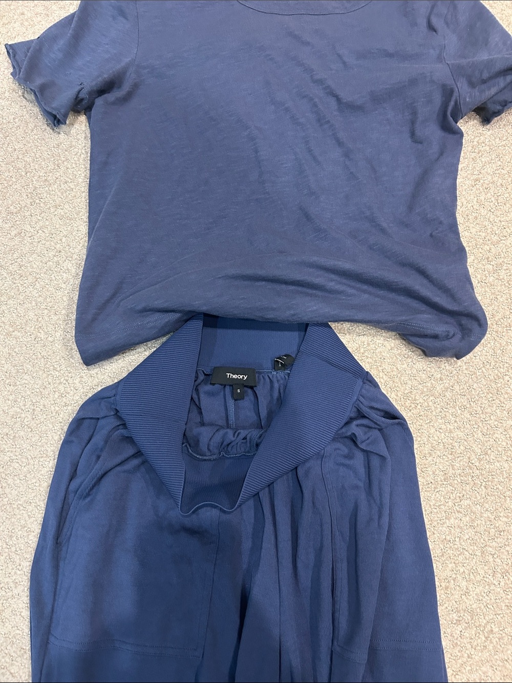 Theory Navy Blue shirt and jogger